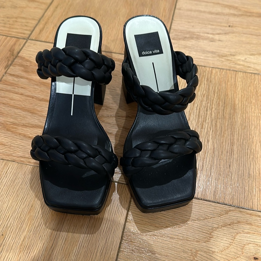 Dolce vita black braided sandal